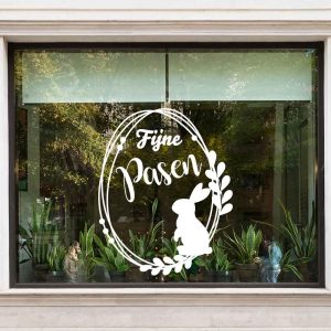 Raamsticker Pasen Fijne Pasen Paasei