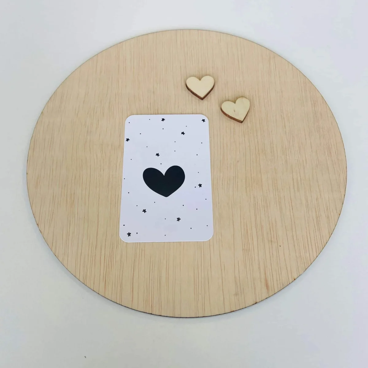 Mini kaartje groot hart met kleine sterretjes - Afbeelding 2