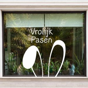 Raamsticker Pasen | Paashaas oren